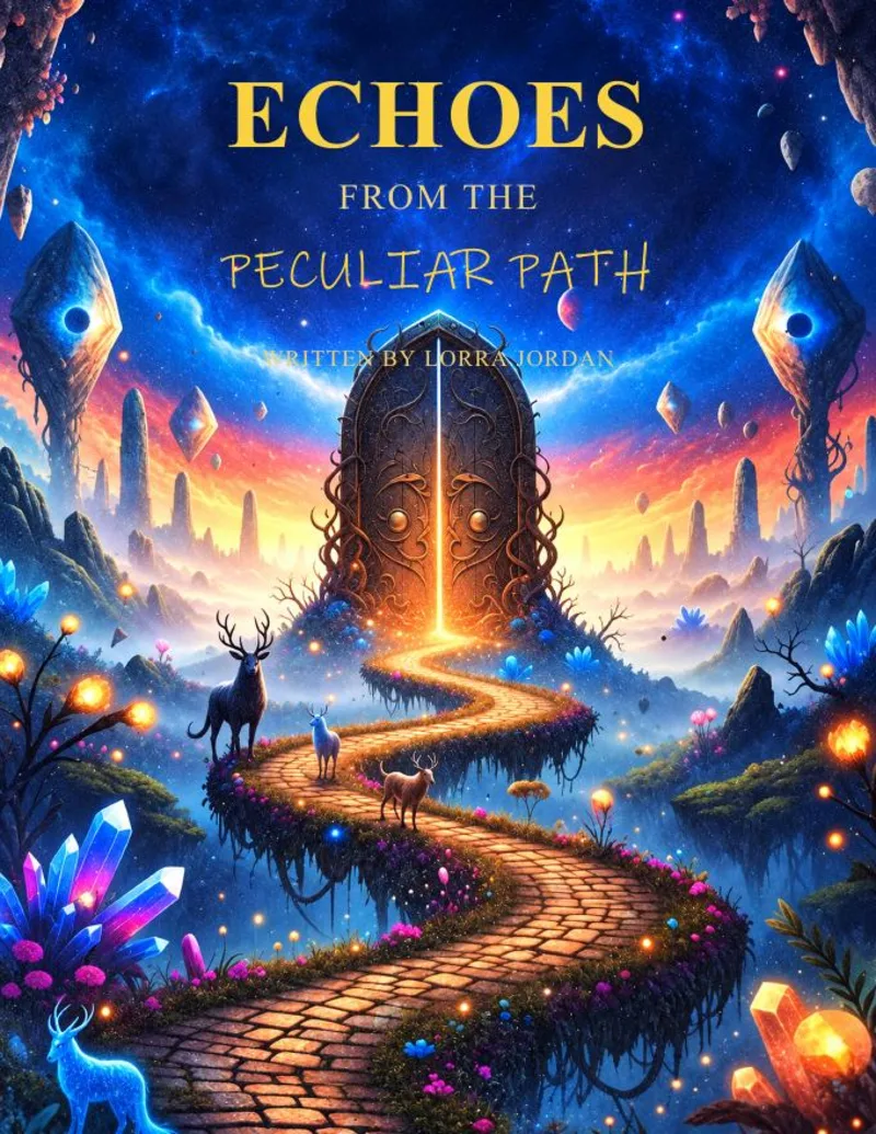 Cover of Echoes from the Peculiar Path, a free illustrated digital book of answers by Lorra Jordan